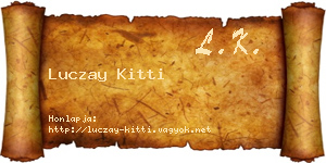 Luczay Kitti névjegykártya